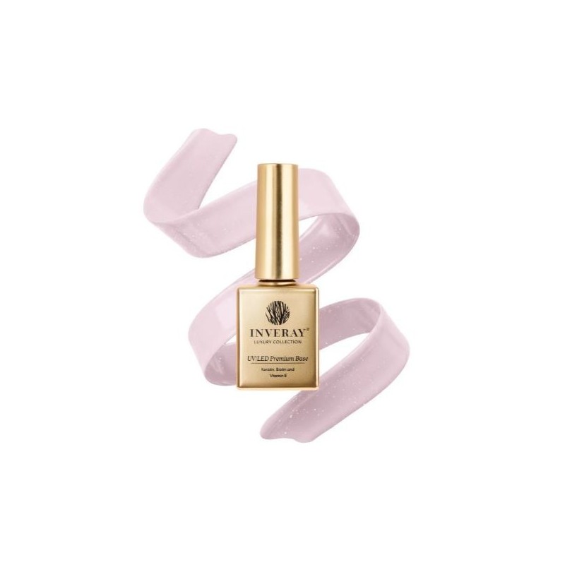 Premium Rubber Base Coat PINK CONFETTI 10ml