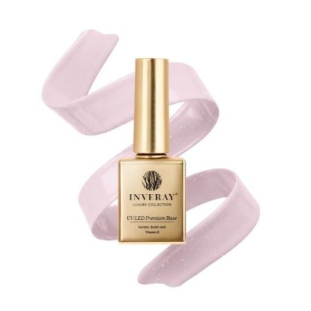 Premium Rubber Base Coat PINK CONFETTI 10ml