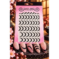 Easy Nail Art Sticker Nail Art STZ-CS255 Black