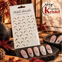 Easy Nail Art Sticker NAIL DECALS DH-708 Silver
