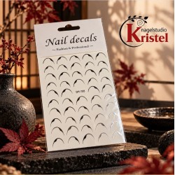 Easy Nail Art Sticker NAIL DECALS DH-708 Silver