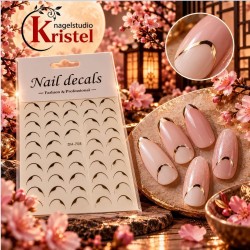 Easy Nail Art Sticker NAIL DECALS DH-708 Gold