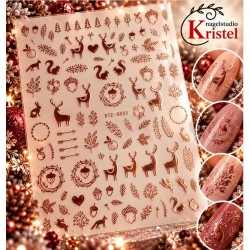 Easy Nail Art Sticker Colorf k367